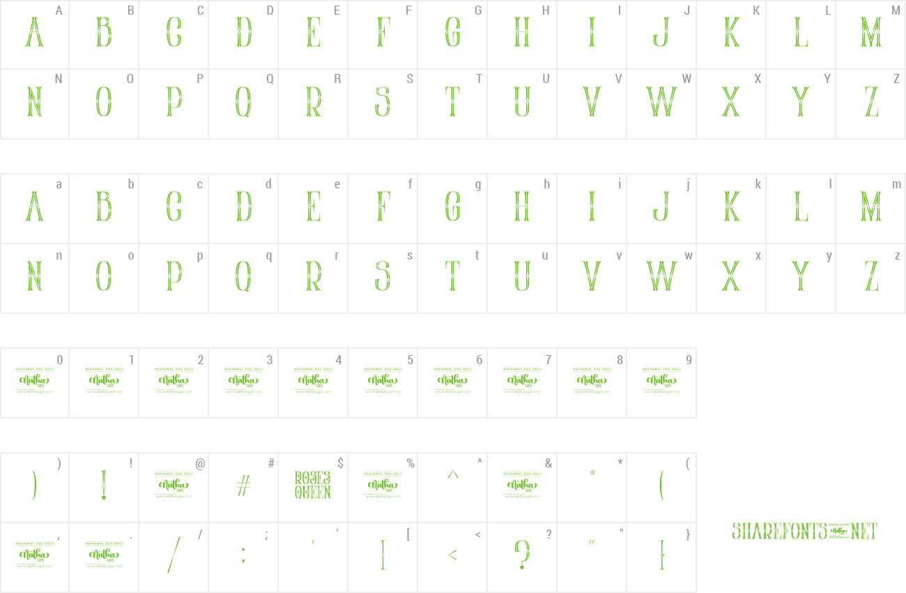 Font Roses Queen preview